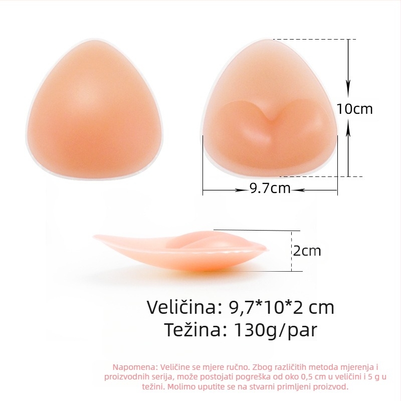Silikonski jastučić za prsa za kupanje, bikini, zadebljani push-up jastučić za prsa koji otkrivaju velike, male, za prsa, ženske, za prsluk, donje rublje
