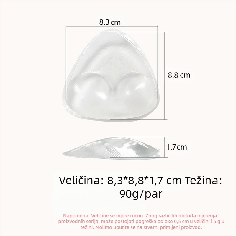 Silikonski jastučić za prsa za kupanje, bikini, zadebljani push-up jastučić za prsa koji otkrivaju velike, male, za prsa, ženske, za prsluk, donje rublje