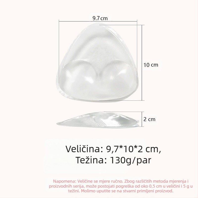 Silikonski jastučić za prsa za kupanje, bikini, zadebljani push-up jastučić za prsa koji otkrivaju velike, male, za prsa, ženske, za prsluk, donje rublje