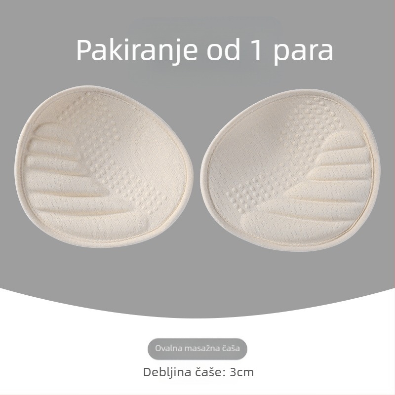 Lateks povećani jastučić za prsa, ekstra debelo bešavno donje rublje, ženski sportski prsluk s kalupom, podijeljen, jednodijelni univerzalni jastučić za prsa