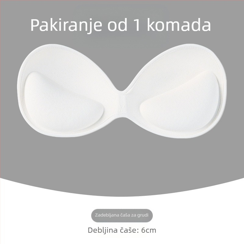 Lateks povećani jastučić za prsa, ekstra debelo bešavno donje rublje, ženski sportski prsluk s kalupom, podijeljen, jednodijelni univerzalni jastučić za prsa