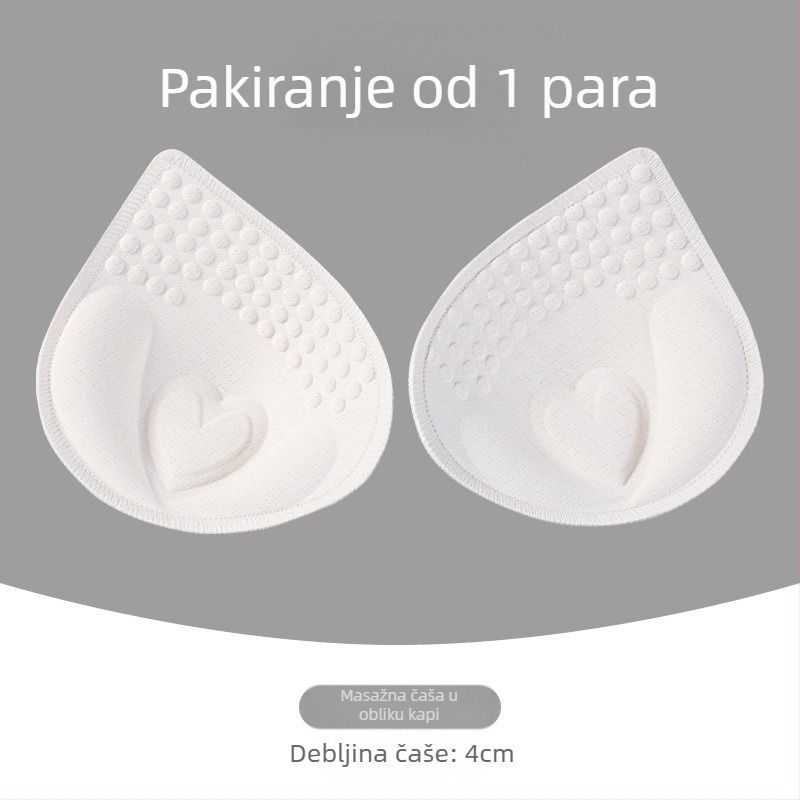 Lateks povećani jastučić za prsa, ekstra debelo bešavno donje rublje, ženski sportski prsluk s kalupom, podijeljen, jednodijelni univerzalni jastučić za prsa