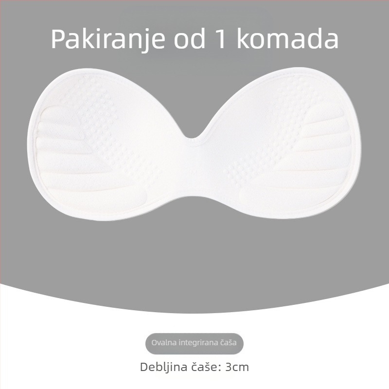 Lateks povećani jastučić za prsa, ekstra debelo bešavno donje rublje, ženski sportski prsluk s kalupom, podijeljen, jednodijelni univerzalni jastučić za prsa