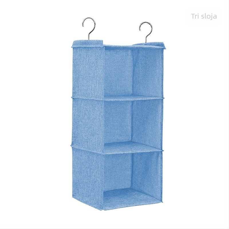 Vrećica za viseći ormar s dvostrukom kukom za lan i ladicama, višeslojna viseća organizirana vrećica za pohranu
