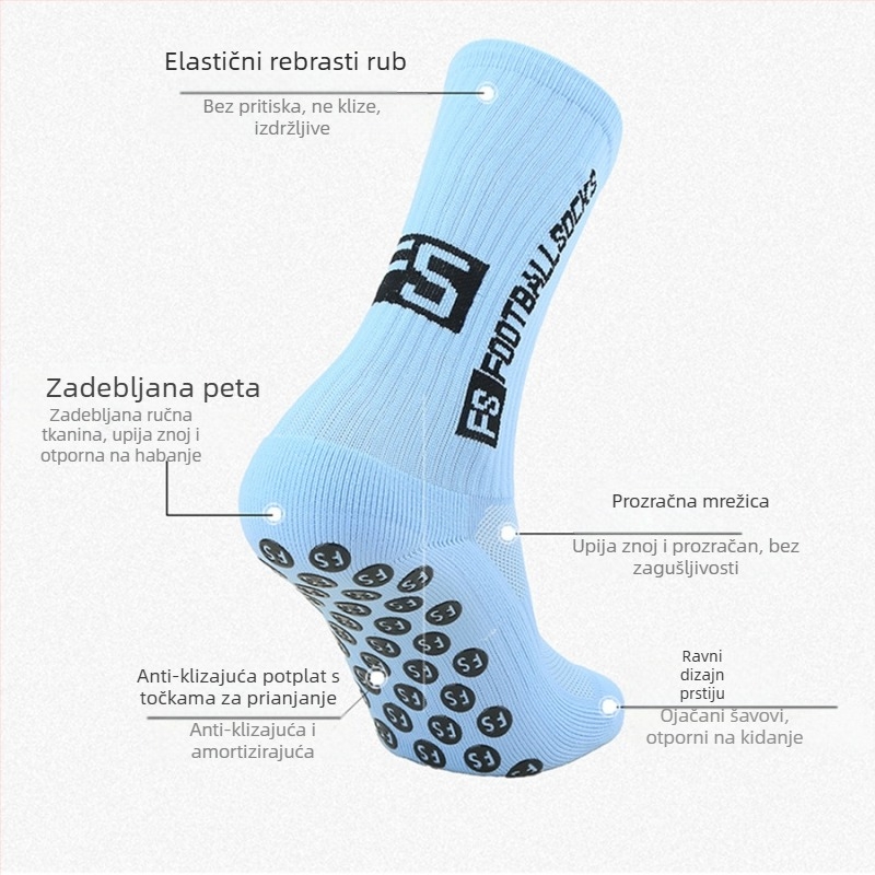 Prekogranične SHEIN TEMU Aliexpress Vruće prodavane FS zadebljane ručnike s dozatorom dna visoke cijevi, neklizajuće nogometne čarape, sportske čarape