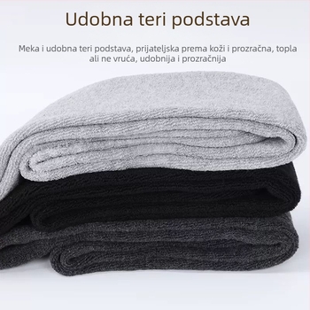 Muške čarape preko koljena s flis podstavom, zadebljane tople štitnike za koljena, čarape za srednju i stariju dob, duge, visoke čarape