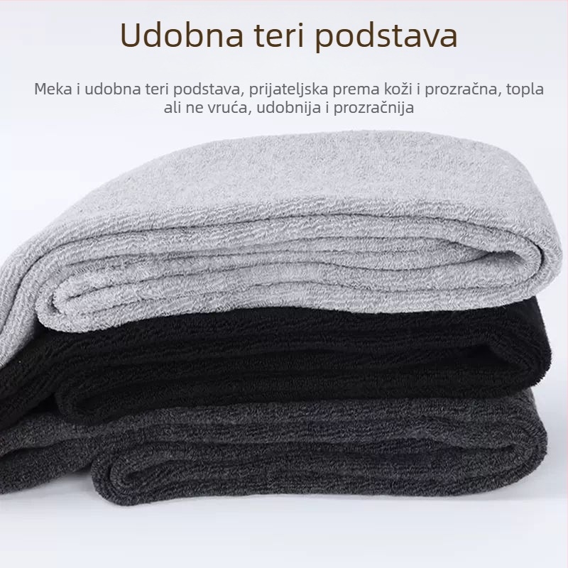 Muške čarape preko koljena s flis podstavom, zadebljane tople štitnike za koljena, čarape za srednju i stariju dob, duge, visoke čarape