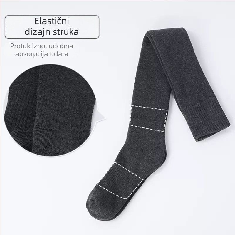 Muške čarape preko koljena s flis podstavom, zadebljane tople štitnike za koljena, čarape za srednju i stariju dob, duge, visoke čarape