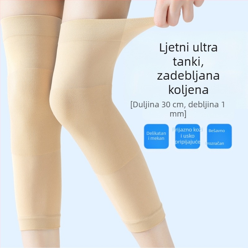 Ultra-tanki ljetni zavoja za koljeno za zagrijavanje, bez šavova, kratka dužina, za muškarce i žene.