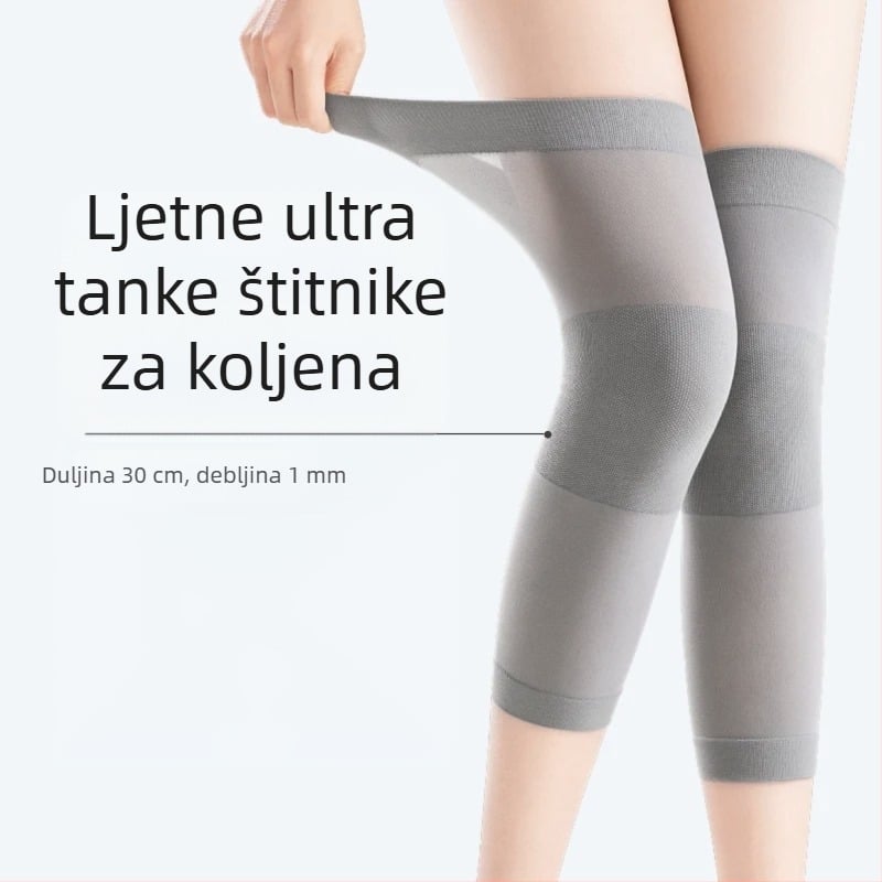 Ultra-tanki ljetni zavoja za koljeno za zagrijavanje, bez šavova, kratka dužina, za muškarce i žene.