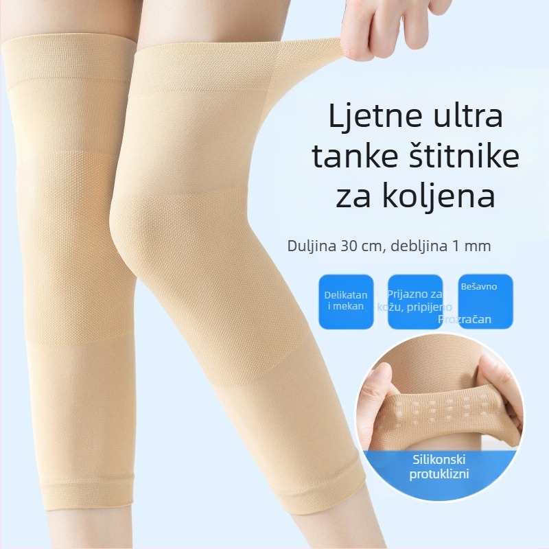Ultra-tanki ljetni zavoja za koljeno za zagrijavanje, bez šavova, kratka dužina, za muškarce i žene.