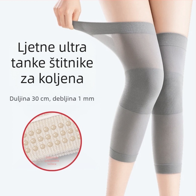 Ultra-tanki ljetni zavoja za koljeno za zagrijavanje, bez šavova, kratka dužina, za muškarce i žene.
