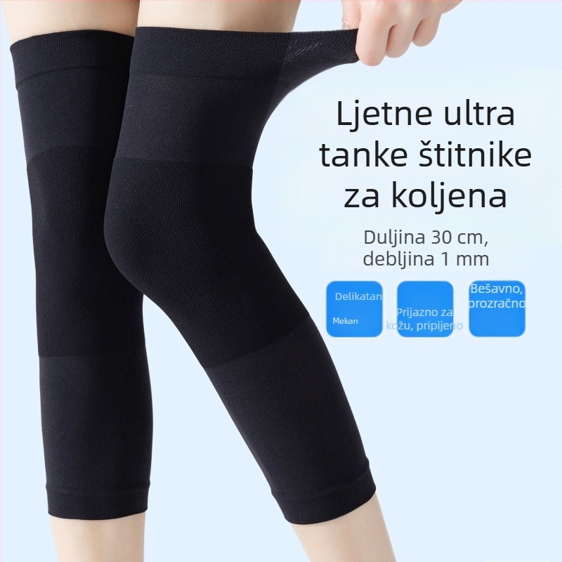 Ultra-tanki ljetni zavoja za koljeno za zagrijavanje, bez šavova, kratka dužina, za muškarce i žene.