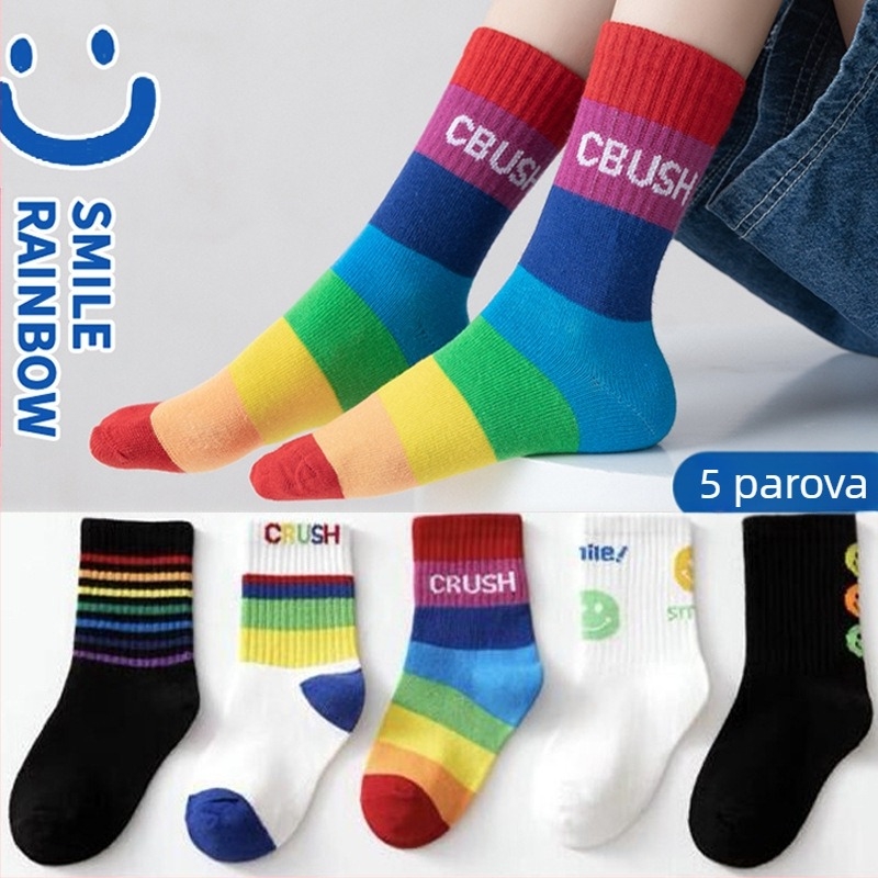 Jesenske i zimske dječje čarape do sredine teleta za dječake i djevojčice, dječje češljane pamučne čarape s crtanim dinosaurima za bebe, veleprodaja studentskih čarapa