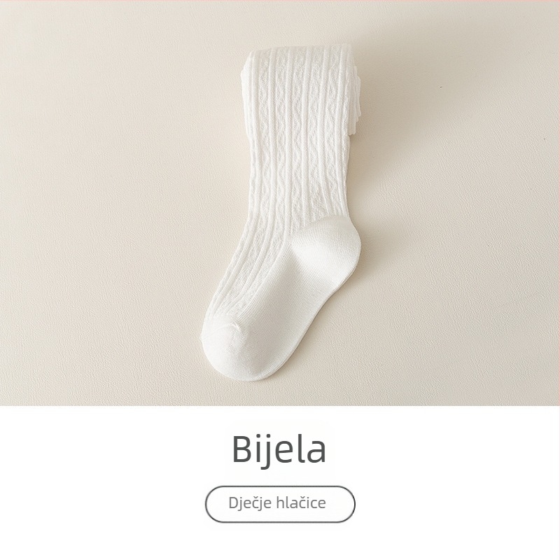 Veleprodaja Zhuji dječjih tajica, proljetni i jesenski stil, vanjska odjeća, integrirane hlače, dječje tajice od dugog pamuka, hlače s dječjim stopalima za djevojčice