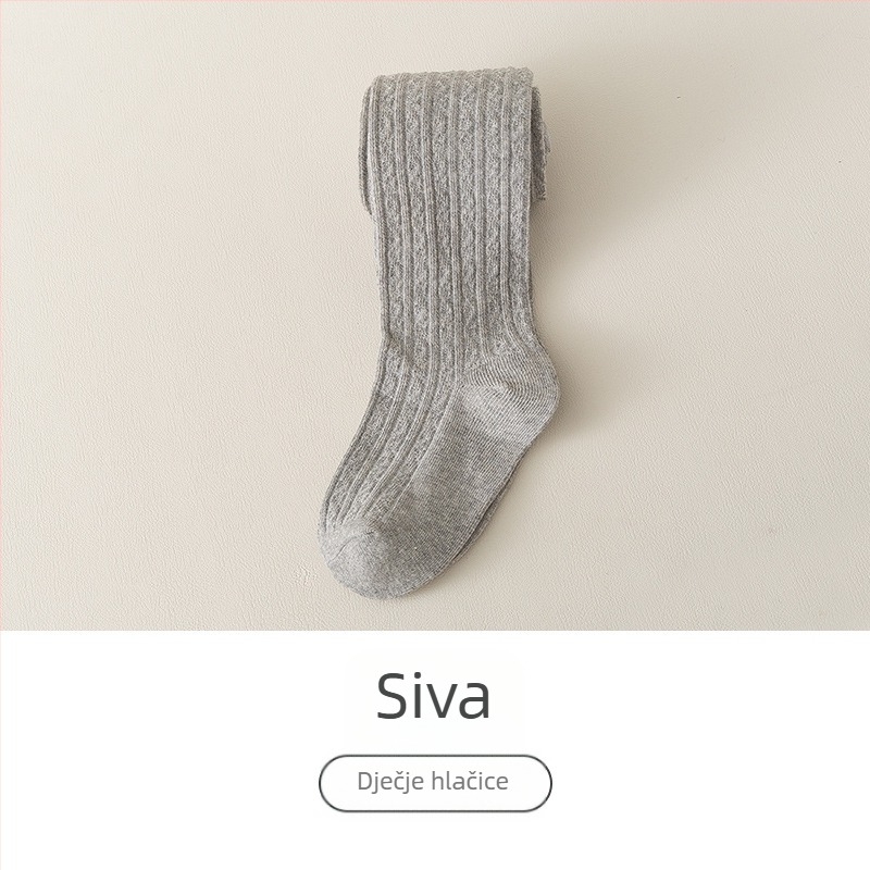 Veleprodaja Zhuji dječjih tajica, proljetni i jesenski stil, vanjska odjeća, integrirane hlače, dječje tajice od dugog pamuka, hlače s dječjim stopalima za djevojčice