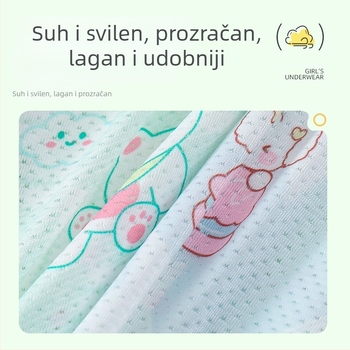 Dječje donje rublje Djevojačke bokserice klase A Ledena svila Ljetne tanke 7A antibakterijske crtane bokserice za bebe