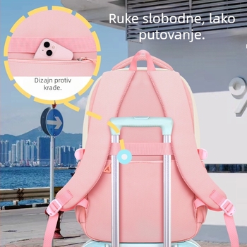 2024. Školski torbi za osnovnu školu, djevojački ruksaci, zaštita kralježnice za djevojčice nižih i viših razreda srednje škole, veliki kapacitet, lagani