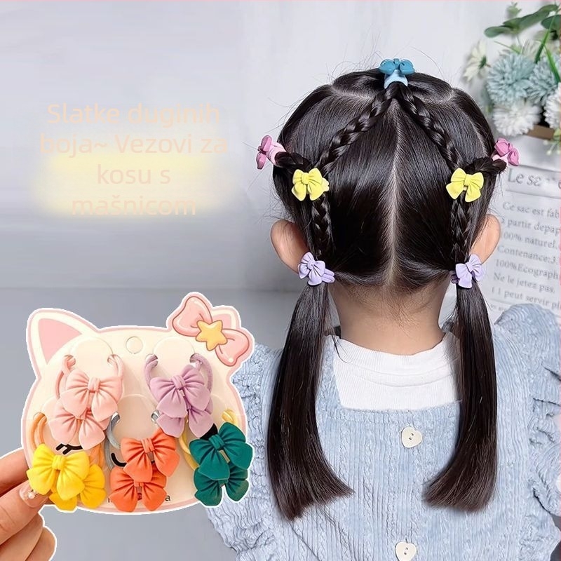 Djevojačko sigurnosno meko ljepilo za cvijet uže slatko slatko cvijeće cvijet ne boli uže za kosu dječja mašna prsten za kosu