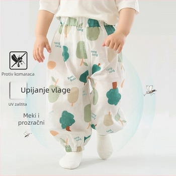 Dječje hlače protiv komaraca, dječje hlače klase A od čistog pamuka, ljetne hlače za dječake i djevojčice, široke, tanke, univerzalne, moderne