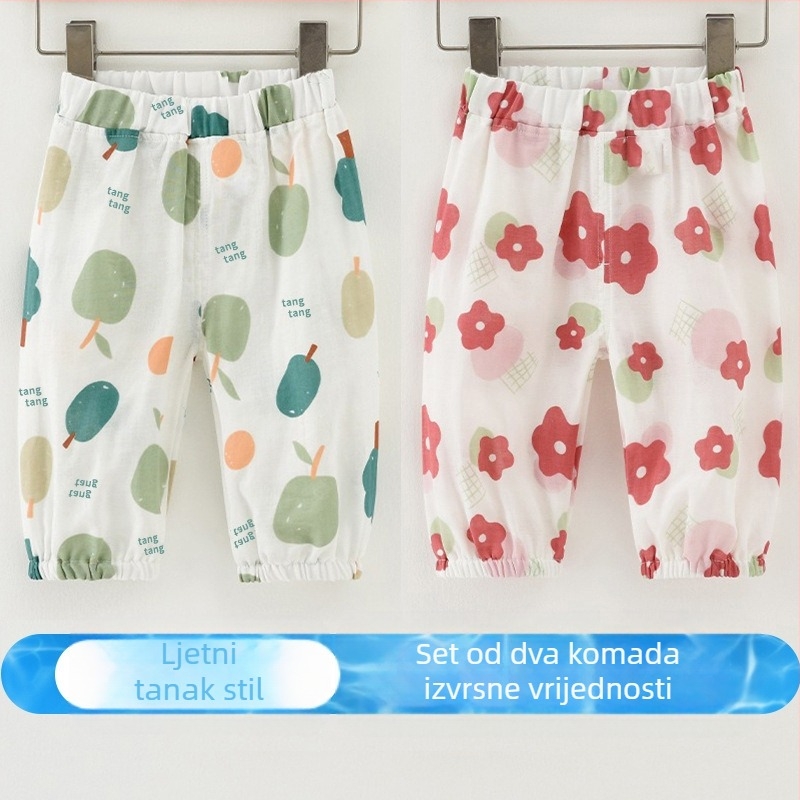 Dječje hlače protiv komaraca, dječje hlače klase A od čistog pamuka, ljetne hlače za dječake i djevojčice, široke, tanke, univerzalne, moderne