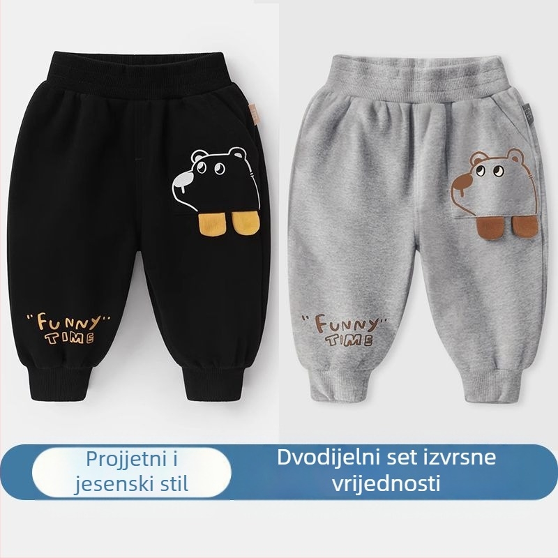 Hlače za dječake Proljetne i jesenske ležerne hlače s lampionom za bebe Proljetne i jesenske dječje duge hlače za dječake i djevojčice Gornja odjeća Proljetna moda