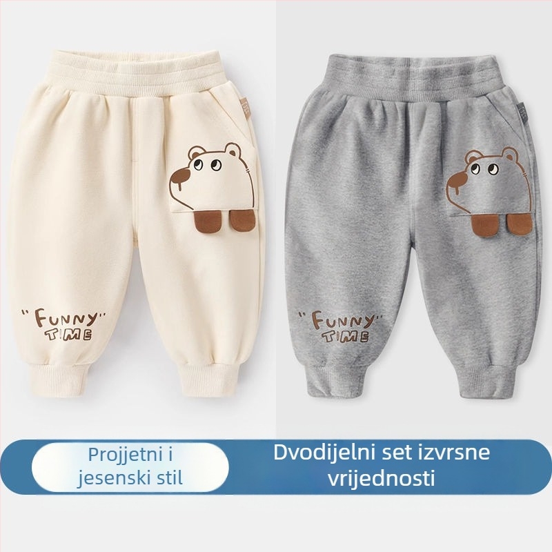 Hlače za dječake Proljetne i jesenske ležerne hlače s lampionom za bebe Proljetne i jesenske dječje duge hlače za dječake i djevojčice Gornja odjeća Proljetna moda