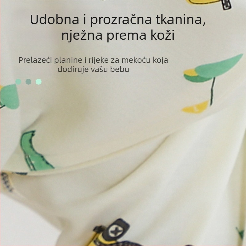Michley dječja jednodijelna pidžama od čistog pamuka, dječja vreća za spavanje kategorije A, jednodijelno odijelo s crtanim motivima, prozračno i udobno ljeti