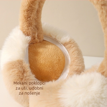 23 Nove ženske zimske, tople zimske flis podstavljene, debele, otporne na vjetar, otporne na smrzavanje, elastične, plišane, zaštitne kape s obručem