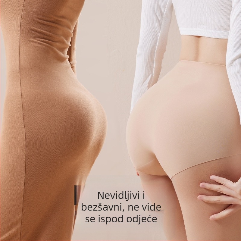 Ženske jednodijelne gaćice srednje visokog struka, antibakterijske pamučne, tanke, prozračne, bez tragova, za podizanje bokova i međunožja