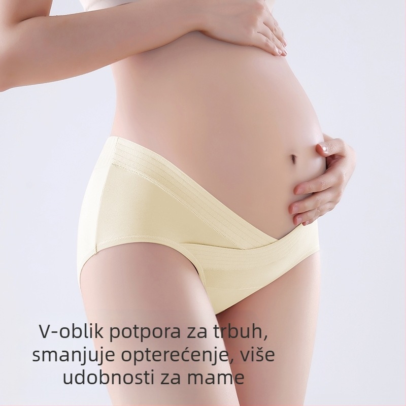 7A antibakterijsko donje rublje za trudnice, trudnice s niskim strukom, trudnice, bešavno prozračno donje rublje za trudnice u obliku slova U