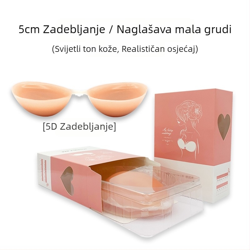 Silikonski jastučići za grudi svijetle boje, nevidljivi za vjenčanice i plivanje, na zalihi, vodootporni i zadebljani za dodatnu zaštitu