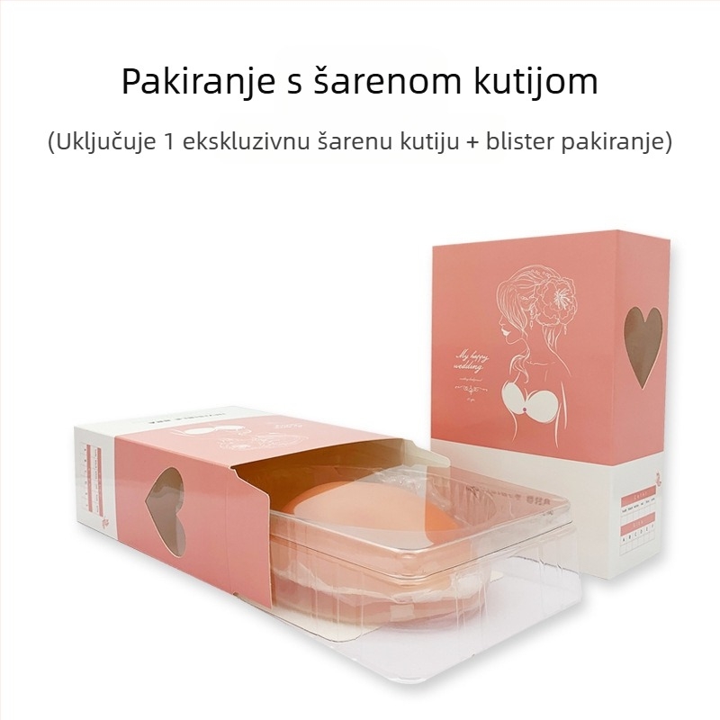 Silikonski jastučići za grudi svijetle boje, nevidljivi za vjenčanice i plivanje, na zalihi, vodootporni i zadebljani za dodatnu zaštitu