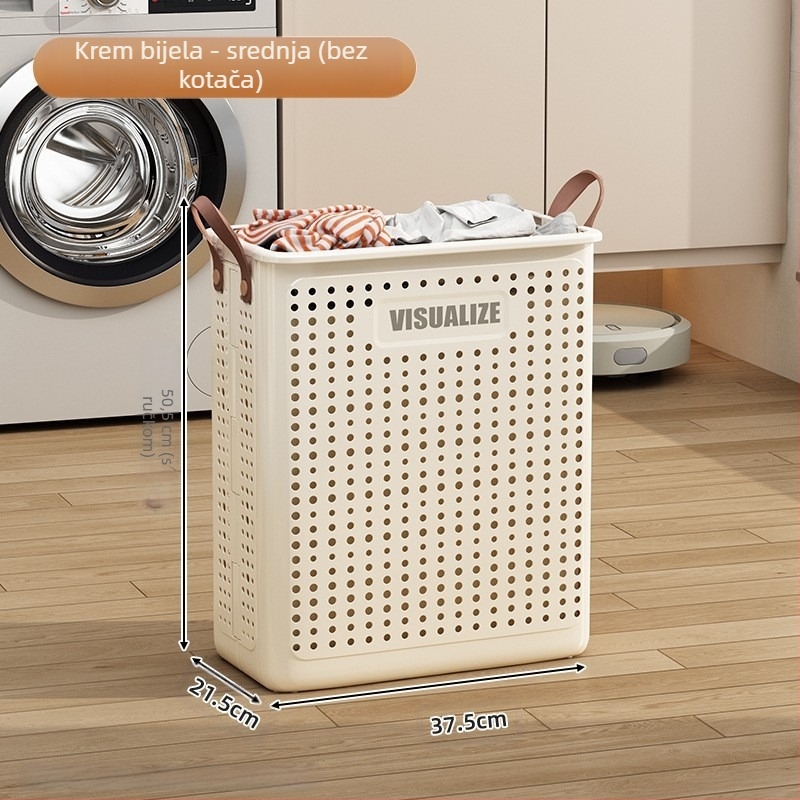 Sklopiva košara za prljavo rublje za kućanstvo, velika košara za pohranu, košara za prljavo rublje za balkon, kupaonicu, pohrana prljavog rublja