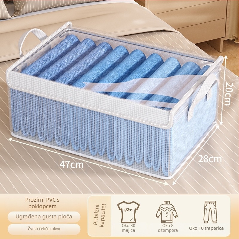 Kutija za pohranu odjeće, periva odjeća i hlače, organizacijska kutija za ormar, slojevita košara za pohranu artefakata