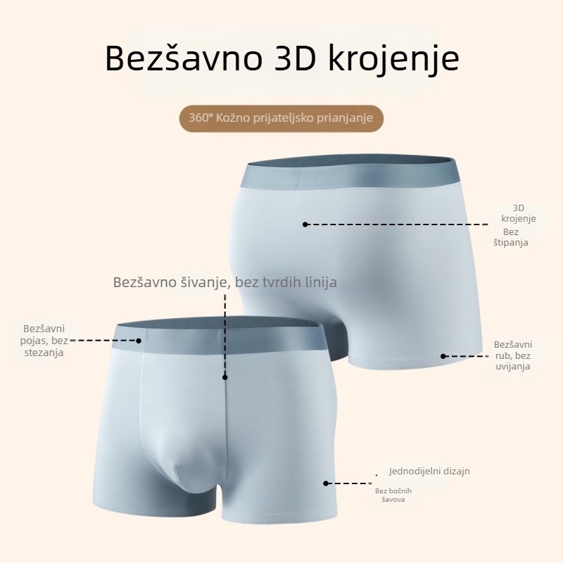80-ih Lanjing modalno donje rublje za muškarce, vrhunsko poslovno muško donje rublje, prozračne bešavne bokserice, proizvođači veleprodaje