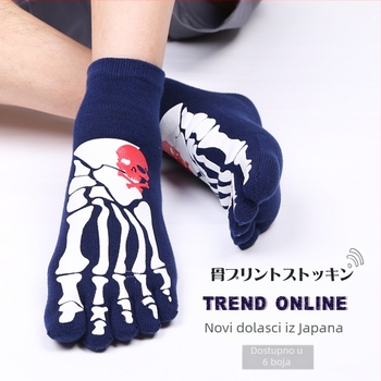 Čarape s pet prstiju muške čarape s pet prstiju pamučne muške vanjskotrgovinske čarape japanskog i korejskog stila s kratkim prstima muške čarape