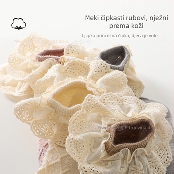 Dječje čarape Proljetne i jesenske dječje čarape Čipkaste čarape Kategorija a Pamučne čarape do sredine teleta Djevojčije čarape Dojenčad 0-5 godina