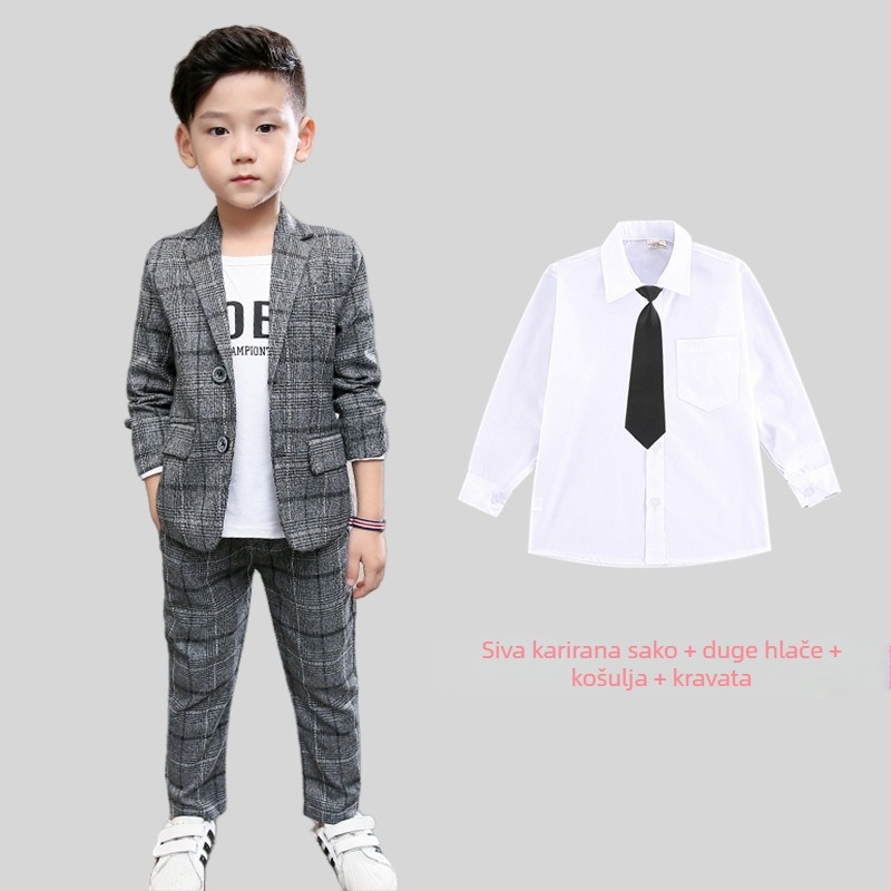 Dječje odijelo, ležerno odijelo za dječake, korejski stil, moderna proljetna odjeća, dječja odjeća, dječja haljina za klavir, model