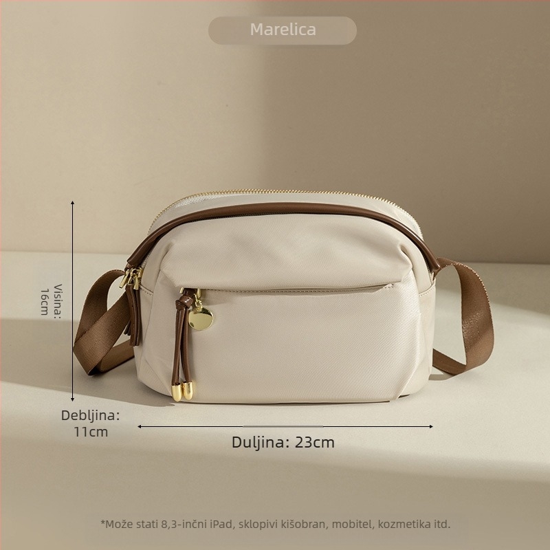 Guangzhou Torbe 2025 Nova platnena modna torba preko tijela za žene, mala torba za rame, ljetna ležerna, najjednostavnija za kombiniranje, torba za mobitel