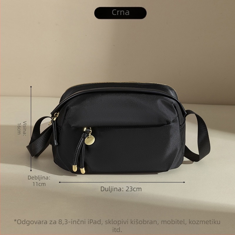 Guangzhou Torbe 2025 Nova platnena modna torba preko tijela za žene, mala torba za rame, ljetna ležerna, najjednostavnija za kombiniranje, torba za mobitel