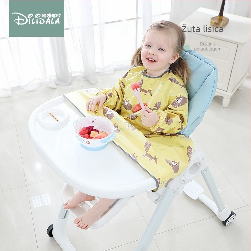 Blw Eating Artifact Baby Anti-Dirty Water All-In-One Bib Pad Blagovaonska stolica Stol Baby Dugi rukavi Smock Samostalno jelo