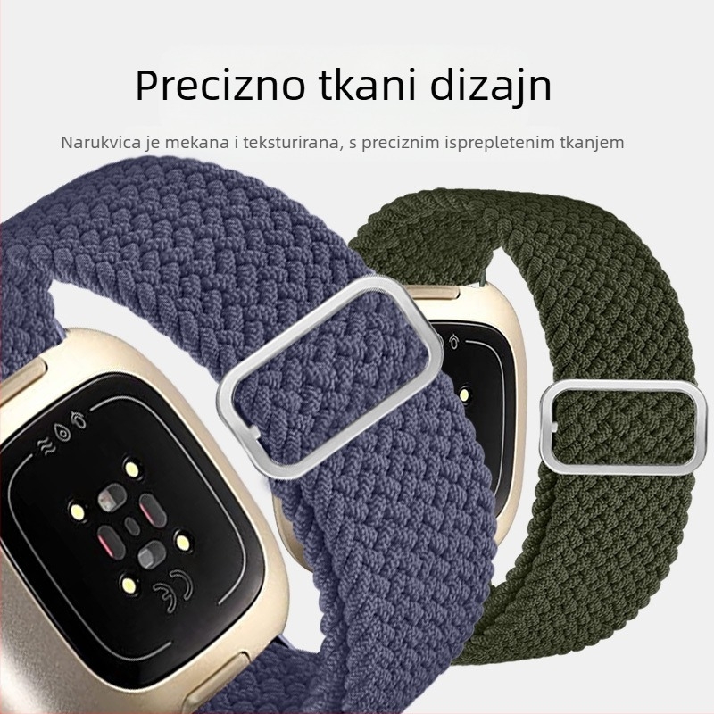 Pogodno za Fitbit Versa3/4 remen, Sense Phoebe pametni sat, zamjenska narukvica od elastičnog najlonskog remena.