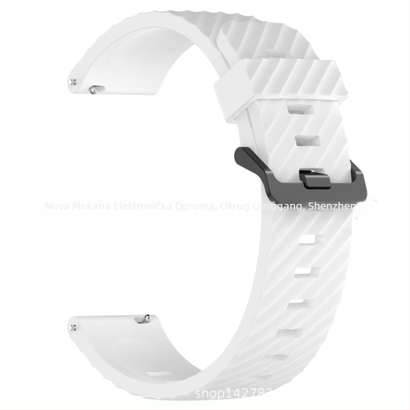 Za Samsung Watch 7 Spruce silikonski remen crne kopče silikonski remen 20/22mm Spruce remen