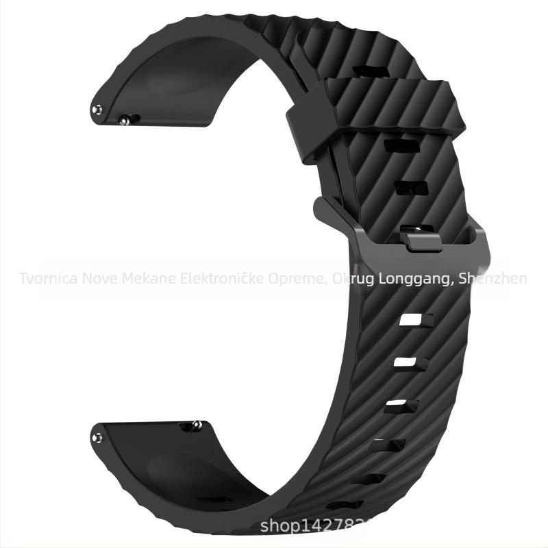Za Samsung Watch 7 Spruce silikonski remen crne kopče silikonski remen 20/22mm Spruce remen