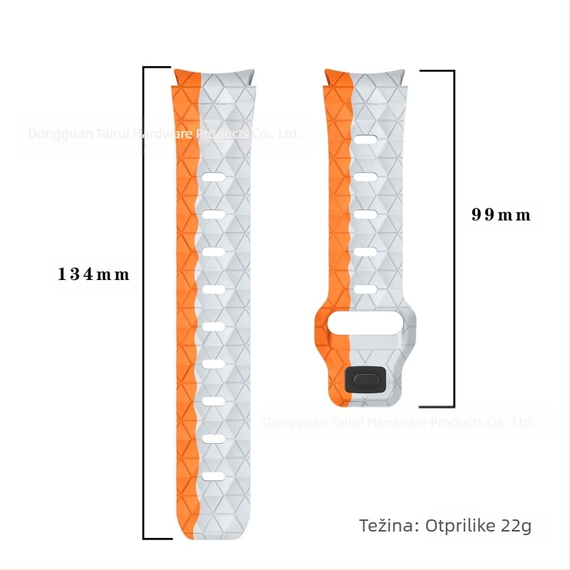 Za Samsung Galaxy watch6/5/4 silikonski remen s uzorkom nogometa i kopčom od watch6classic