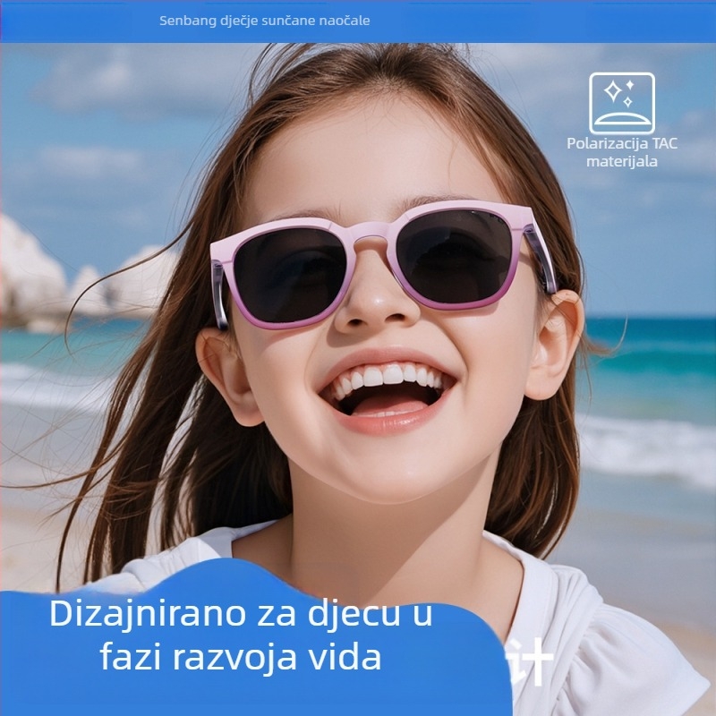 Nove modne polarizirane dječje sunčane naočale u kutiji s gradijentnim žele bojama i TR okvirom s UV zaštitom KB691