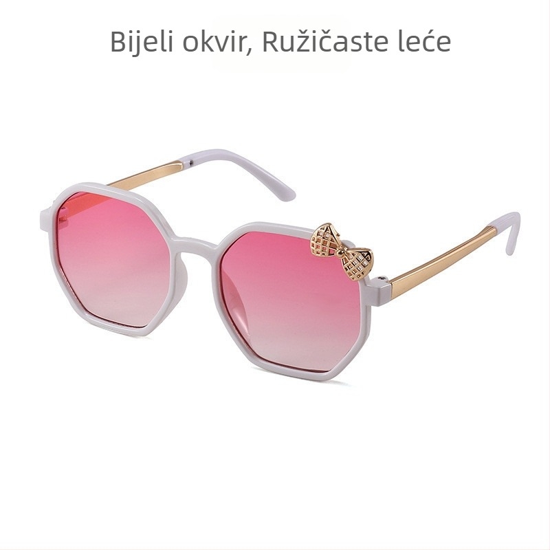 Nove dječje jednostavne sunčane naočale s mašnom za dječake i djevojčice, polumetalne, anti-UV, štitnici za sunce, dječje sunčane naočale u modernom stilu