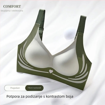 Novo ljetno ledeno svileno prozračno donje rublje bez izreza, ženski prekrasni push-up grudnjak protiv opuštanja