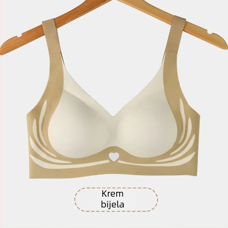 Novo ljetno ledeno svileno prozračno donje rublje bez izreza, ženski prekrasni push-up grudnjak protiv opuštanja